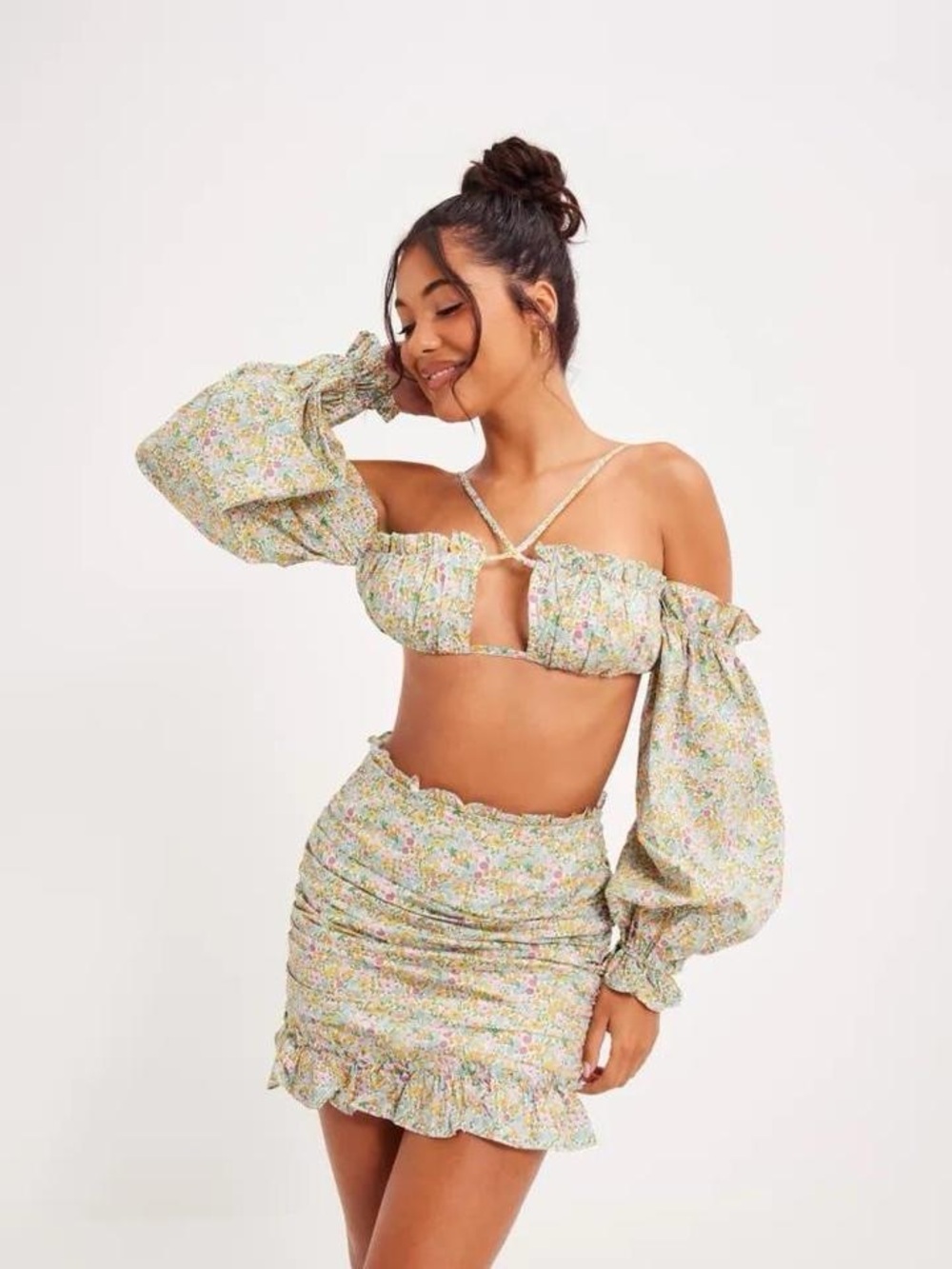 For Love And Lemons Raleigh Crop Top and Skirt Set Size XS NWT
